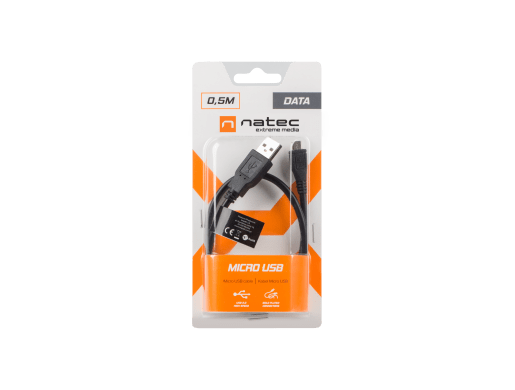 KABEL USB MICRO(M)->USB-A(M) 2.0 0.5M