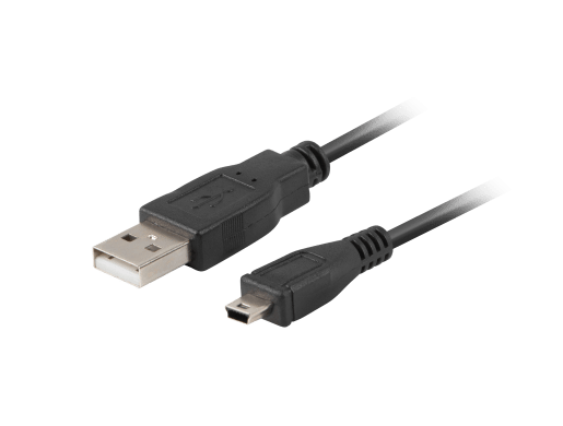 KABEL USB MINI(M)->USB-A(M) 2.0 0.3M