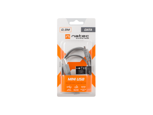KABEL USB MINI(M)->USB-A(M) 2.0 0.9M