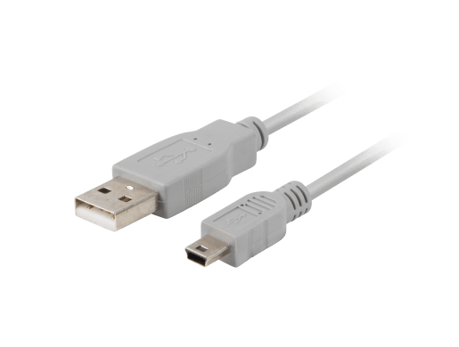 KABEL USB MINI(M)->USB-A(M) 2.0 0.9M