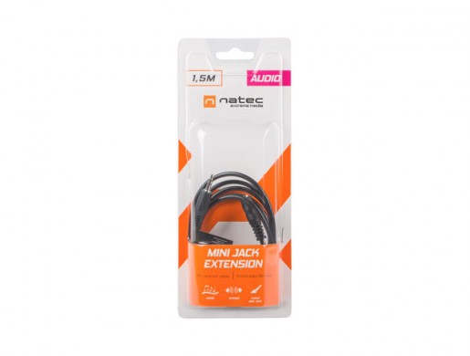 PRZEDŁUŻACZ AUDIO MINIJACK 3.5MM M/F 1.5M