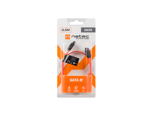 KABEL SATA DATA III (6GB/S) F/F 50CM