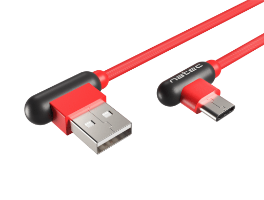PRATI USB-C(M) KĄTOWY USB-A(M) 2.0 1M