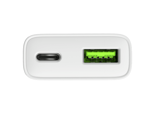 RIBERA GAN SLIM 1X USB-A + 1X USB-C 20W