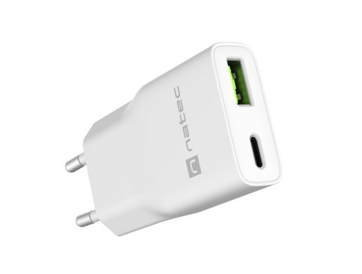 RIBERA GAN SLIM 1X USB-A + 1X USB-C 20W