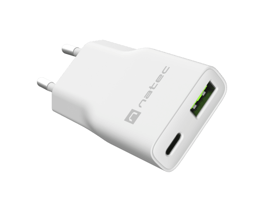 RIBERA GAN SLIM 1X USB-A + 1X USB-C 20W