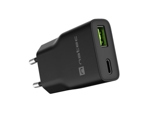 RIBERA GAN SLIM 1X USB-A + 1X USB-C 20W
