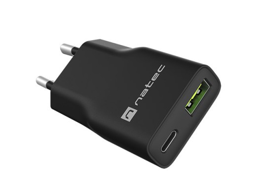 RIBERA GAN SLIM 1X USB-A + 1X USB-C 20W