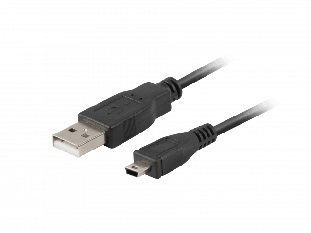 KABEL USB MINI(M)->USB-A(M) 2.0 0.3M