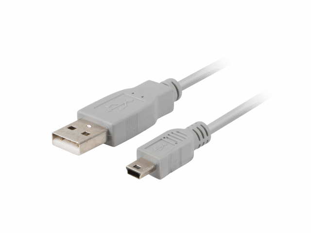 KABEL USB MINI(M)->USB-A(M) 2.0 0.9M