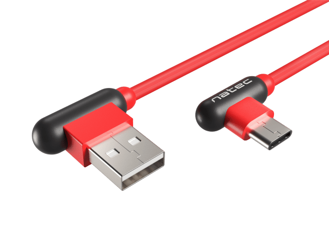 PRATI USB-C(M) KĄTOWY USB-A(M) 2.0 1M